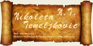 Nikoleta Temeljković vizit kartica